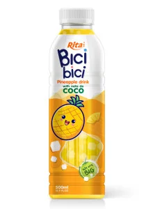 Rita New Bici Bici Pineapple Drink with Nata de Coco 500ml & 1L PET Bottle