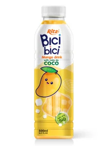 Rita New Bici Bici Mango Drink with Nata de Coco 500ml & 1L PET Bottle Rita New Bici Bici Mango Drink with Nata de Coco 500ml & 1L PET Bottle