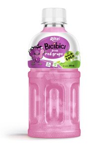 Rita Bici Bici Red Grape Fruit Juice with Nata de Coco 320ml PET Bottle