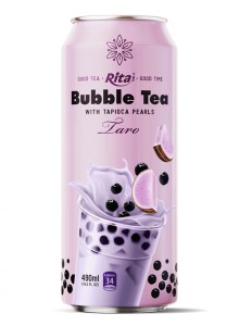 Bubble Tea with tapioca pearls and taro 490ml