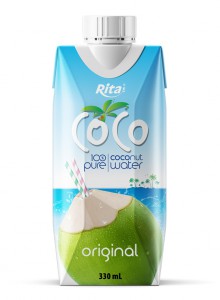 COCO 100 pure coconut water  330ml Paper box