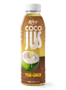 COCO JUS Real Coconut Water with Pear and Ginger Juice 500ml (16.9 fl oz) COCO JUS Real Coconut Water with Pear and Ginger Juice 500ml (16.9 fl oz)