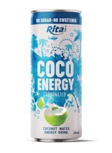 Coco Energy Carbonated Original Coconut Water 250ml Can