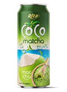 500ml Canned Coconut Water Matcha For Energy