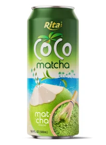 500ml Canned Coconut Water Matcha For Energy