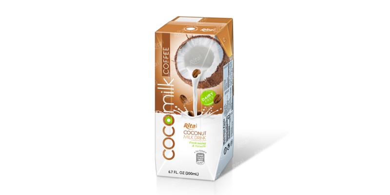 Coco Milk with  coffee flavour in prisma pak 200ml