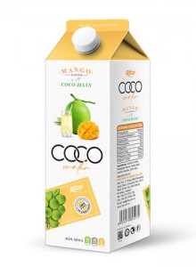 Coconut jelly water with mango flavour