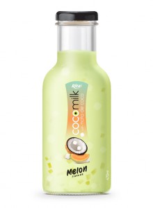 Coconut milk with nata coco melon flavor