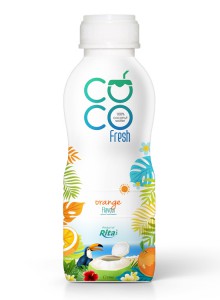 Coconut water fresh with orange