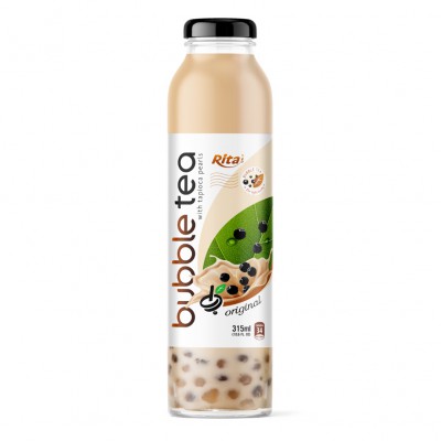 Glass bottle 315ml real original Bubble Tea with tapioca pearls