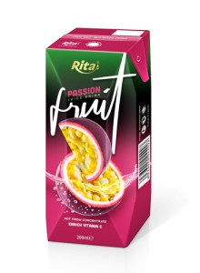 Passion fruit juice in tetra pak