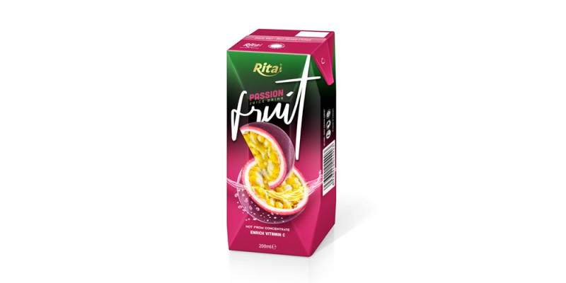 Passion fruit juice in tetra pak