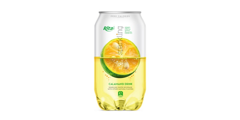 Pet can 350ml Sparkling drink with calamasi  flavor rita