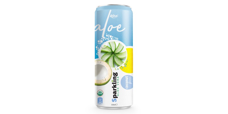 Private label brand Sparkling  aloe vera  coconut 320ml