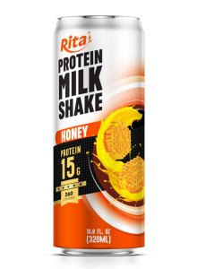 Protein Milkshake Drink Honey Flavor 320ml Sleek Can Protein Milkshake Drink Honey Flavor 320ml Sleek Can