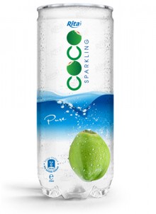 Pure sparking coconut water 250ml Pet Can 