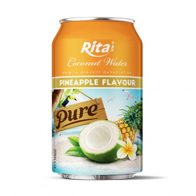 Rita coconut water with pineapple 330ml short can