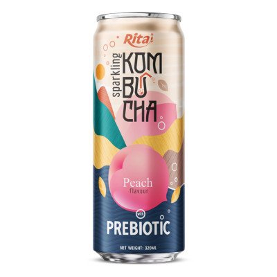 Sparkling Kombucha Prebiotic 320ml can 01