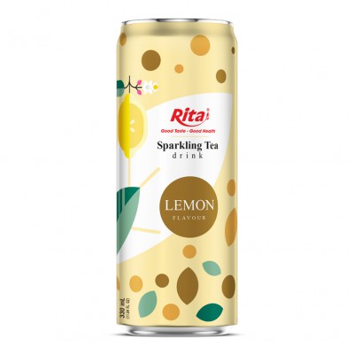 Sparkling Tea drink lemon flavour 330ml sleek canned  near me 1
