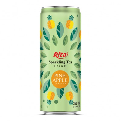 Sparkling Tea drink pineapple flavour 330ml sleek can near me 1