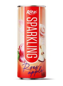 Sparkling drink fruit apple and roes 250ml cans