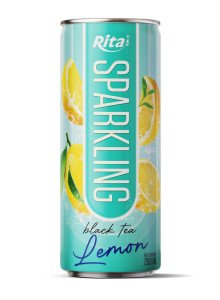 Sparkling drink fruit lemon and black tea 250ml cans