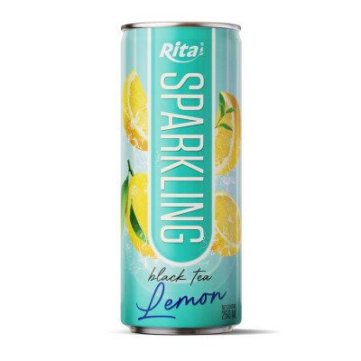 Sparkling drink fruit lemon and black tea 250ml cans