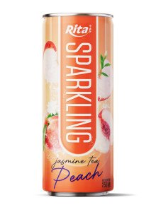 Sparkling drink fruit peach and  jasmine tea 250ml cans