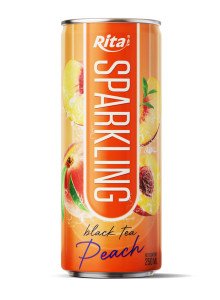 Sparkling drink fruit peach and black tea 250ml cans