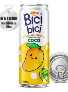 Bici Bici 325ml Mango drink with nata de Coco (wide opening can) Bici Bici 325ml Mango drink with nata de Coco (wide opening can)