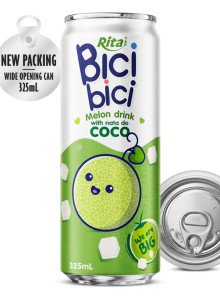 Bici Bici 325ml Melon drink with nata de Coco (wide opening can) Bici Bici 325ml Melon drink with nata de Coco (wide opening can)