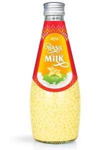 fruit juice brands vanilla with Basil seed Milk 290ml