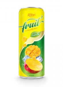 fruit mango juice enrich vitamin C in 320ml can