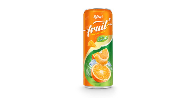 fruit orange juice enrich vitamin C in 320ml can