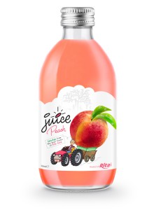 glass 320ml fruit juice peach private label brand