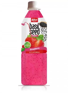 Low Sugar Basil Seed Drink Strawberry Flavor