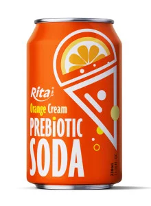 Orange Cream flavor Prebiotic Soda 330ml short can Orange Cream flavor Prebiotic Soda 330ml short can