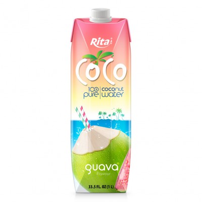 pure coconut water with guava juice brands 1L Paper Box