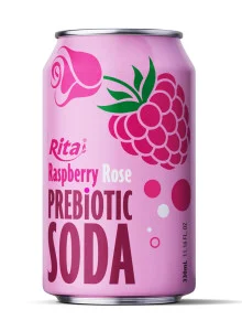 Raspberry Rose Prebiotic Soda 330ml short can Raspberry Rose Prebiotic Soda 330ml short can