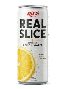 Real Lemon Slice Inside Sparkling Water 325ml Slim Cans– Refreshing Beverage Real Lemon Slice Inside Sparkling Water 325ml Slim Cans– Refreshing Beverage
