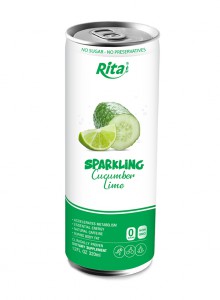 real tropical cucumber lime sparkling drink