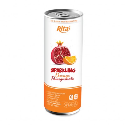 real tropical orange pomegranate sparkling drink