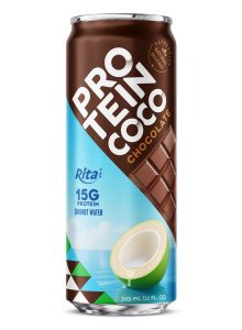 RITA Chocolate Flavored Protein Coconut Water 325ml Can with 15g Protein RITA Chocolate Flavored Protein Coconut Water 325ml Can with 15g Protein