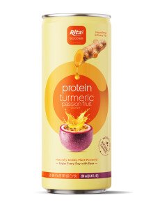 RITA Protein Turmeric Passion Fruit Drink 250ml Slim Can RITA Protein Turmeric Passion Fruit Drink 250ml Slim Can