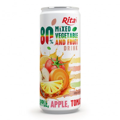 sleek can 320ml 80 Vegetable fruit drink
