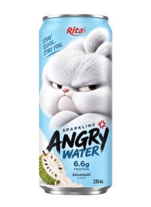 Sparkling Soursop Juice with Protein 330ml – Angry Water Sparkling Soursop Juice with Protein 330ml – Angry Water