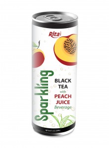 sparkling blackteawithpeachjuicebeverage