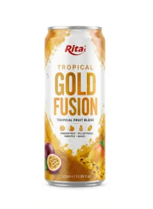 Tropical Gold Fusion fruit blend in 10.99 fl oz (325ml) cans